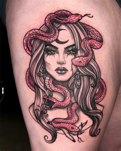 thigh feminine beautiful medusa tattoo|31 Different Medusa Tattoo Meanings: Symbolism and。